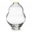Aerin 6.5" Sancia Gourd Glass Vase, Clear