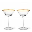 Aerin Sophia Gold Champagne Cocktail Coupe Glasses, Pair