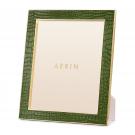 Aerin Classic Croc Leather Frame, 8 X 10", Verde