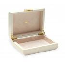 Aerin Modern Shagreen Small Jewelry Box, Cream