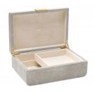 Aerin Modern Shagreen Large Jewelry Box, Dove