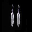 Cashs Ireland, Angel Feather Crystal and Sterling French Hook Drop Earrings, Pair