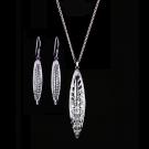 Cashs Ireland, Angel Feather Crystal and Sterling French Hook Drop Earrings, Pair