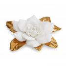 Aerin Porcelain Gilded Gardenia Flower Sculpture