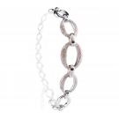 Cashs Ireland, Crystal and Silver Cocktail Statement Bracelet