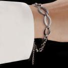 Cashs Ireland, Crystal and Silver Cocktail Statement Bracelet