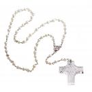 Cashs Ireland, Rosary Pearl Beads with St. Patrick's Crystal Cross