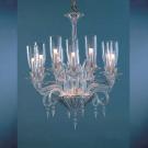 Baccarat Crystal, Mille Nuits 12 Light Chandelier, With Lighted Bowl For Hurricane