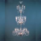 Baccarat Crystal, Mille Nuits 42 Light Chandelier, With Lighted Bowl For Hurricane