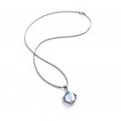 Baccarat Crystal Medicis Necklace Sterling Silver Aqua