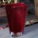 Baccarat Crystal, Eye 11 3/4" Rectangular Vase, Red
