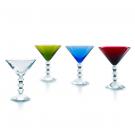 Baccarat Crystal, Vega Martini Glasses Color Set of 4
