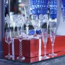 Baccarat Crystal, Cocktail Champagne Flutes Bubble Box, Gift Boxed Set of Six