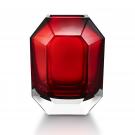 Baccarat Crystal Octogone 10" Vase, Red
