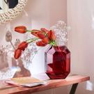 Baccarat Crystal Octogone 10" Vase, Red