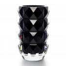 Baccarat Crystal Louxor Round Tall Vase, Black