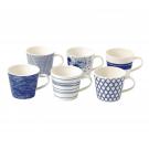 Royal Doulton Pacific Set of Six Accent Mugs Mixed Patterns