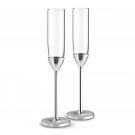 Vera Wang Wedgwood With Love Nouveau Toasting Flutes Pair, Silver