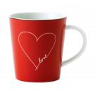 ED Ellen DeGeneres by Royal Doulton Signature White Heart Mug, Single