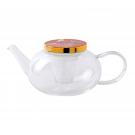 Wedgwood China Paeonia Blush Teapot Glass, With Ceramic Lid