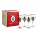 Spode Christmas Tree Glassware Set Of 4 Wine Glasses