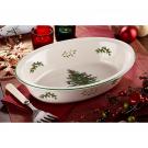 Spode Christmas Tree Serveware Oval Rim Dish