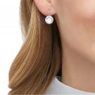 Swarovski Bella Mini Earrings, White, Rhodium