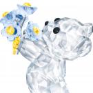 Swarovski Crystal Kris Bear with Forget-Me-Nots
