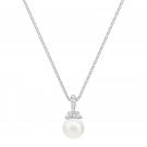 Swarovski Pearl and Rhodium Originally Pendant Necklace