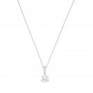 Swarovski Crystal and Rhodium Solitaire Pendant Necklace