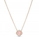 Swarovski Crystal and Rose Gold Sparkling Dance Pendant Necklace