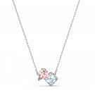 Swarovski Necklace Attract Soul Necklace Pink Crystal Rhodium Silver