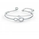 Swarovski Bracelet Infinity Bangle Chain Rhodium Silver