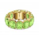 Swarovski Millenia Bracelet, Octagon Cut Crystals, Green, Gold-Tone Plated