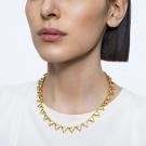 Swarovski Millenia Necklace, Triangle Cut Crystals, Yellow, Gold-Tone Plated