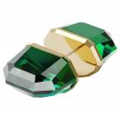 Swarovski Lucent Stud Earring Single, Green, Gold-Tone Plated