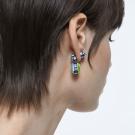 Swarovski Orbita Earrings, Asymmetrical, Octagon Cut Crystal, Multicolored, Gold-Tone Plated, Set