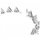 Swarovski Millenia Bracelet, Spike Triangle Cut Crystals, White, Rhodium Plated