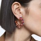 Swarovski Chroma Hoop Earrings, Pink, Gold-Tone Plated, Pair