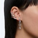 Swarovski Millenia Drop Earrings, Asymmetrical, Set, White, Rhodium Plated, Pair