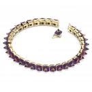 Swarovski Chroma Choker Necklace , Spike Crystals, Purple, Gold-Tone Plated