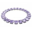 Swarovski Millenia Necklace, Octagon Cut Crystals, Purple, Rhodium Plated