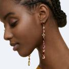 Swarovski Gema Drop Earrings, Extra Long, Multicolored, Gold-Tone Plated, Pair