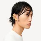 Swarovski Lucent Ear Cuff, Single, Magnetic, Yellow, Gold-Tone Plated