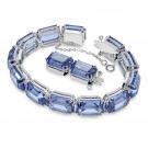 Swarovski Millenia Bracelet, Octagon Cut Crystals, Blue, Rhodium Plated