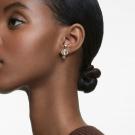 Swarovski Constella Earrings, Brilliant Cut Crystals, White, Gold-Tone Plated