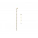 Swarovski Crystal and Shiny Gold Asymmetrical Constella Pierced Earrings