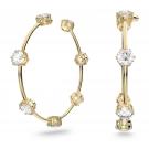 Swarovski Crystal and Gold-Tone Plated Constella Hoop Pierced Earrings