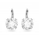 Swarovski Millenia Round Cut Crystal, White, Rhodium Plated Pierced Earrings Pair