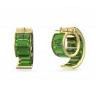 Swarovski Matrix Hoop Earrings, Green, Gold Tone Plated